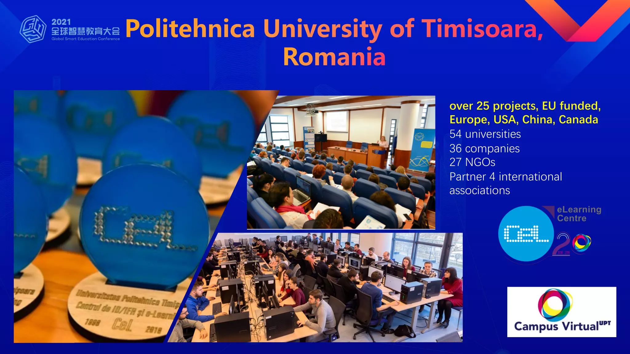 over 25 projects, EU funded,
Europe, USA, China, Canada
54 universities
36 companies
27 NGOs
Partner 4 international
associations
 