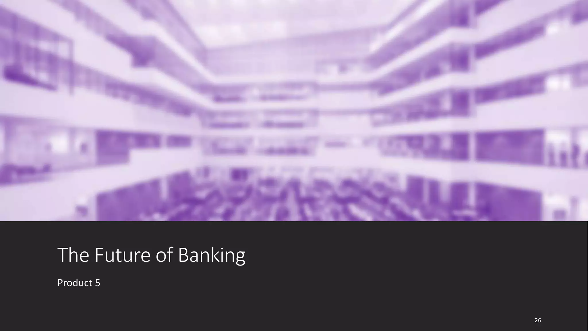 The Future of Banking
Product 5
26
 