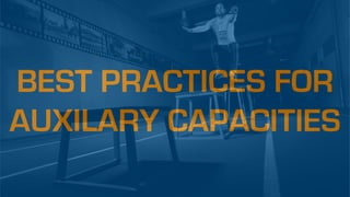 BEST PRACTICES FOR
AUXILARY CAPACITIES
 