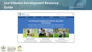 Low Emission Development Resource
Guide
 