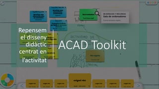 ACAD Toolkit
Repensem
el disseny
didàctic
centrat en
l’activitat
 