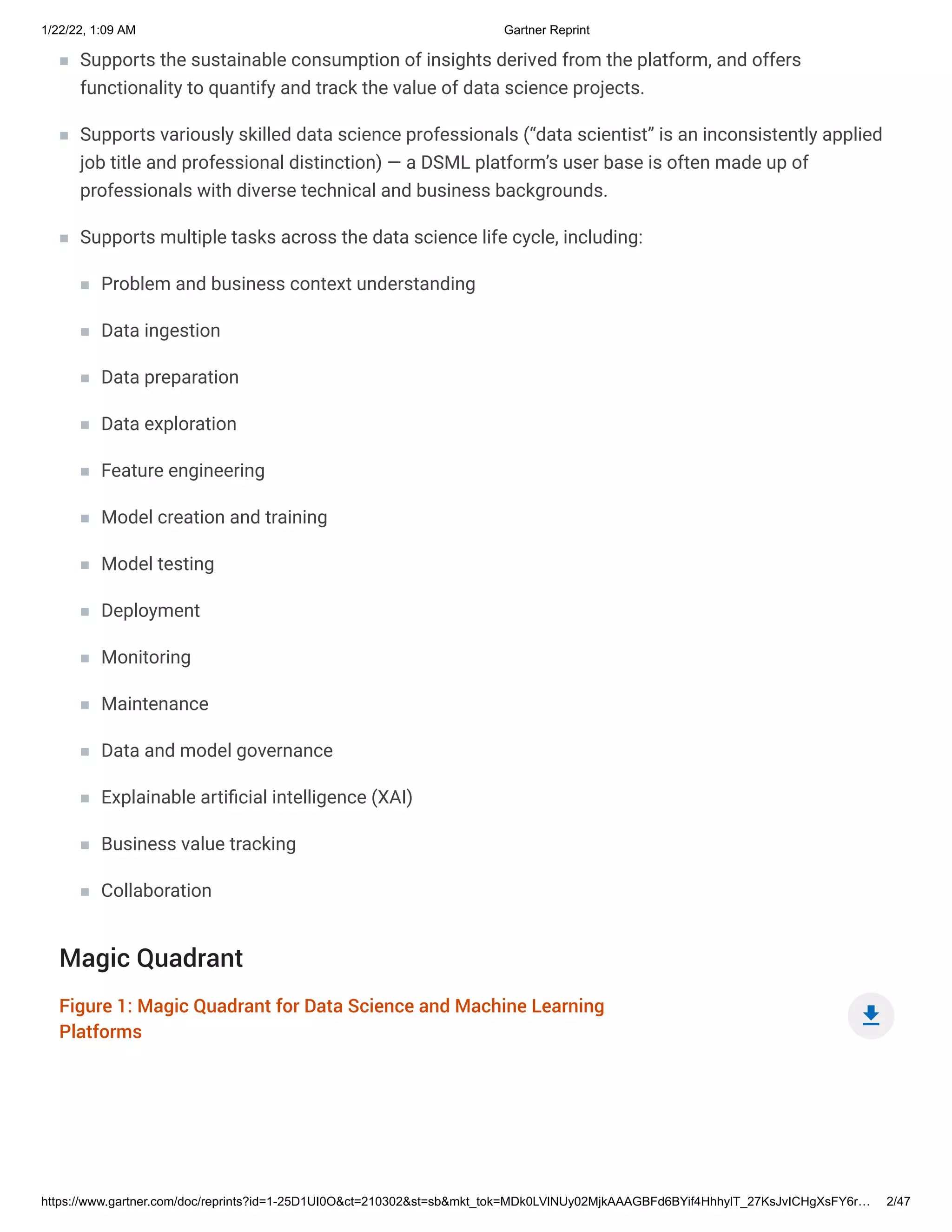 2021 gartner mq dsml PDF