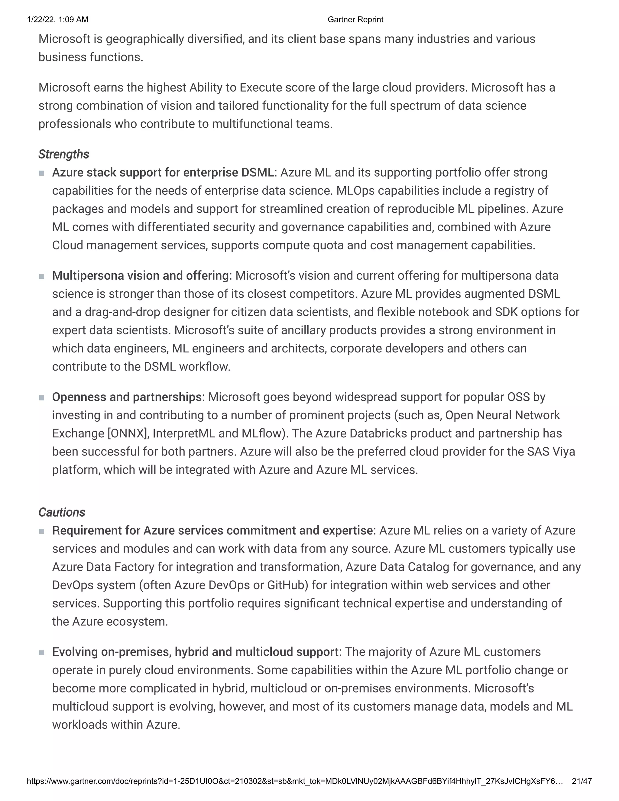 2021 gartner mq dsml PDF