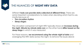 Heart Rate Variability (HRV) Analysis and HRV4Training