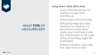 Heart Rate Variability (HRV) Analysis and HRV4Training
