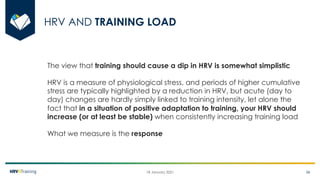 Heart Rate Variability (HRV) Analysis and HRV4Training