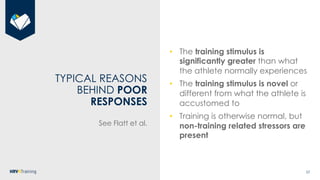 Heart Rate Variability (HRV) Analysis and HRV4Training