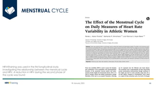 Heart Rate Variability (HRV) Analysis and HRV4Training