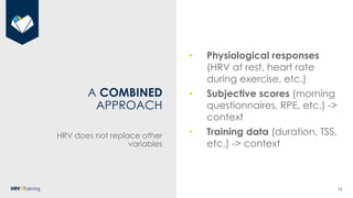 Heart Rate Variability (HRV) Analysis and HRV4Training
