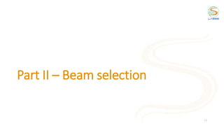 Part II – Beam selection
13
 