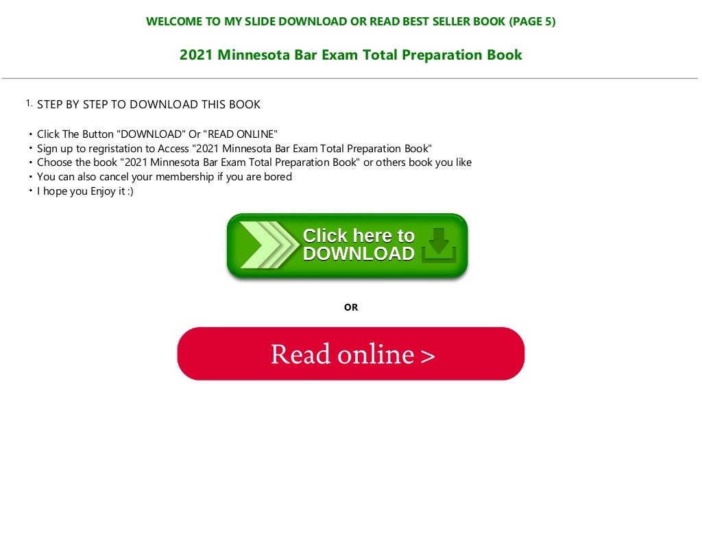 Download In ^PDF 2021 Minnesota Bar Exam Total Preparation Book ePub