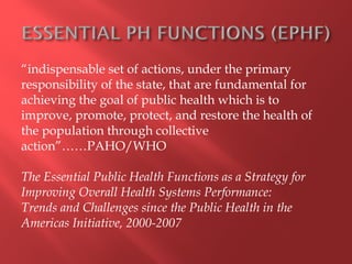 Comprehensive Overview of Essential Public Health Functions and Ethical ...