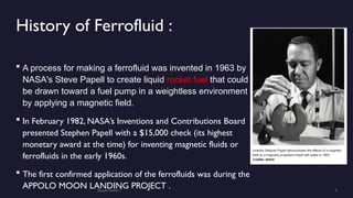 Synthesis, Properties, and Biomedical Applications of Ferrofluids | PPTX