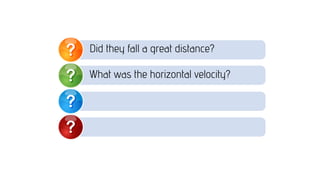 Did they fall a great distance?
What was the horizontal velocity?
 
