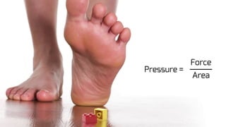 Pressure =
Force
Area
 