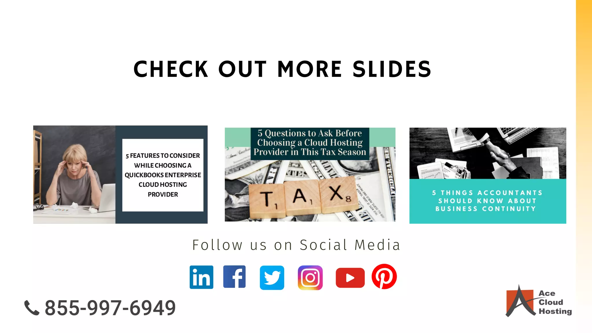 CHECK OUT MORE SLIDES
Follow us on Social Media
 