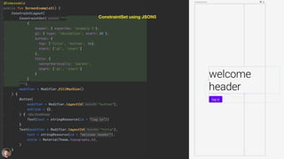ConstraintSet using JSON5
 