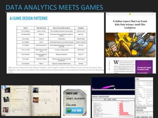 DATA ANALYTICS MEETS GAMES
 