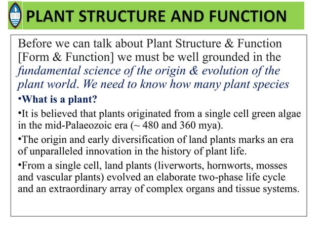 2021 Week 2 Lecture#1 Plant Structure & Function_lbalun07132021.ppt