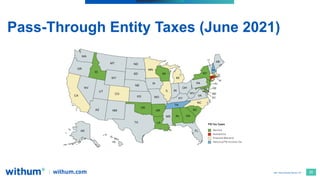 26
2021 WithumSmith+Brown, PC
Pass-Through Entity Taxes (June 2021)
 