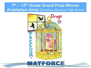 7th – 12th Grade Grand Prize Winner
Anastasiya Jonas Bradshaw Mountain High School
 