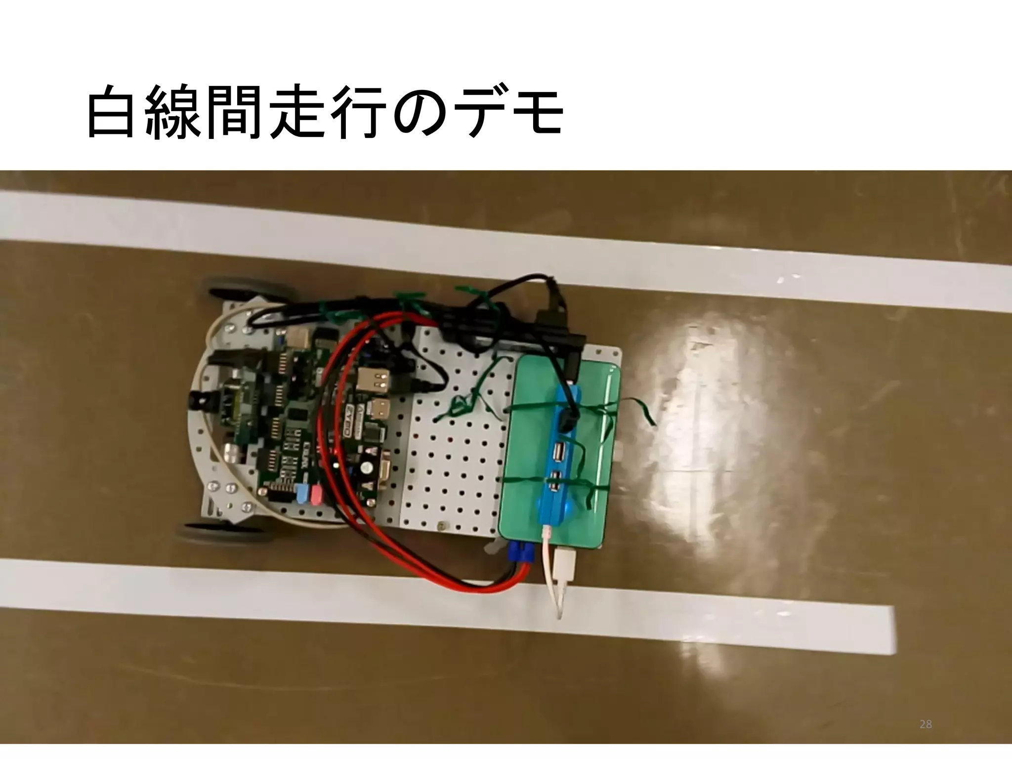 白線間走行のデモ
28
 