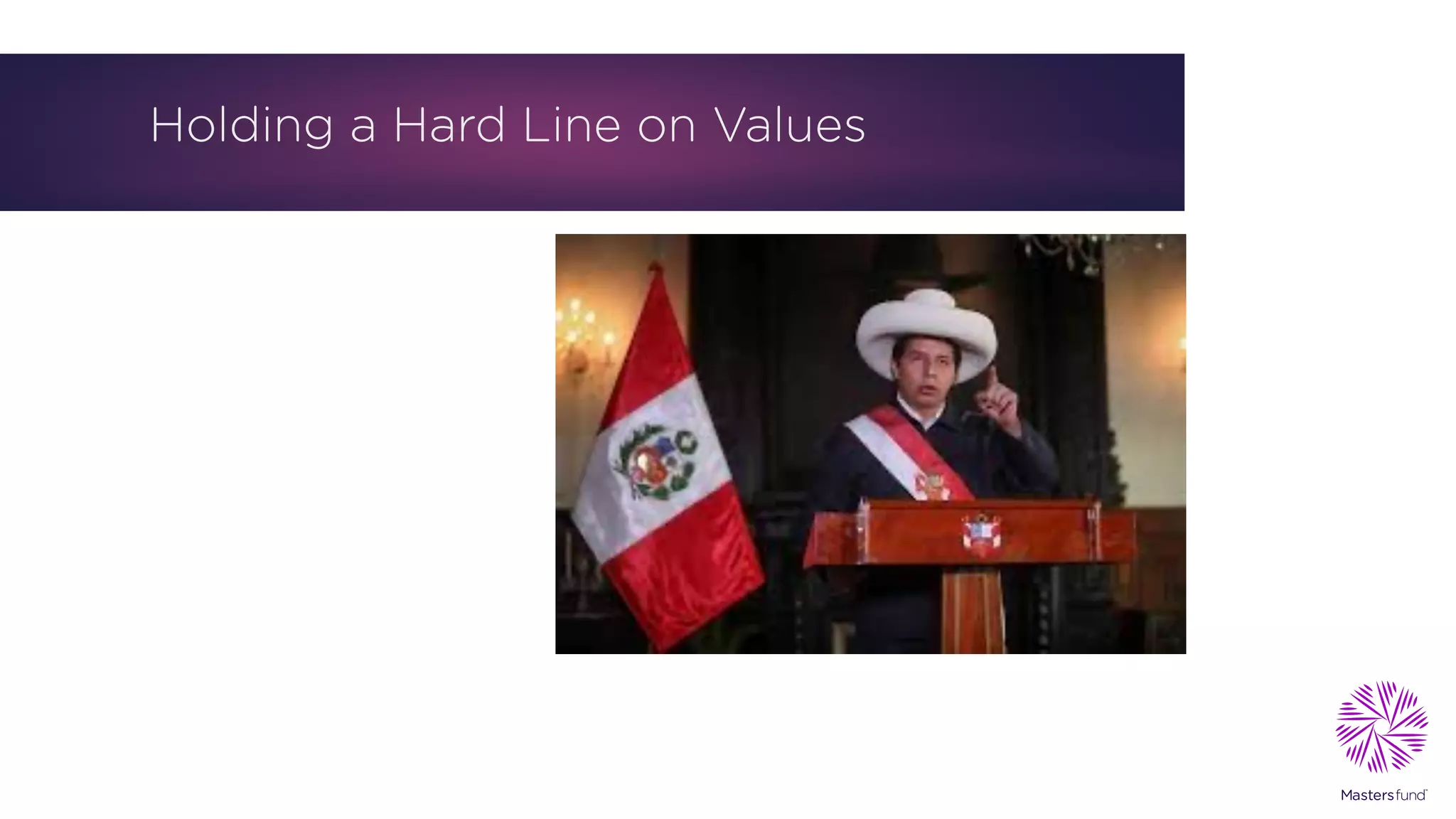 Holding a Hard Line on Values
 