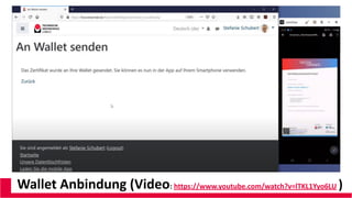Wallet Anbindung (Video: https://www.youtube.com/watch?v=lTKL1Yyo6LU )
 