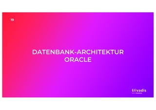 19
DATENBANK-ARCHITEKTUR
ORACLE
 