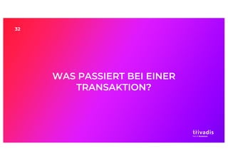 32
WAS PASSIERT BEI EINER
TRANSAKTION?
 