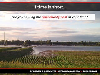 If time is short...
Are you valuing the opportunity cost of your time?
 