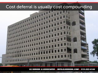Cost deferral is usually cost compounding
 