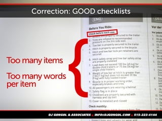 Correction: GOOD checklists
 