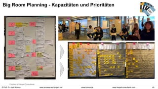 © Prof. Dr. Ayelt Komus 40
www.komus.de
www.process-and-project.net www.heupel-consultants.com
Big Room Planning - Kapazitäten und Prioritäten
Courtesy of Heupel Consultants
 