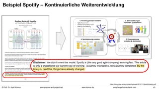 © Prof. Dr. Ayelt Komus 43
www.komus.de
www.process-and-project.net www.heupel-consultants.com
Beispiel Spotify – Kontinuierliche Weiterentwicklung
https://blog.crisp.se/wp-content/uploads/2012/11/SpotifyScaling.pdf
 