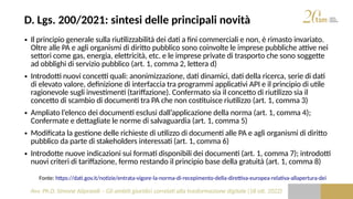 Avv. Ph.D. Simone Aliprandi – Gli ambiti giuridici correlati alla trasformazione digitale (18 ott. 2022)
D. Lgs. 200/2021:...