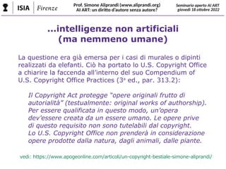 Prof. Simone Aliprandi (www.aliprandi.org)
AI ART: un diritto d’autore senza autore?
Seminario aperto AI ART
giovedì 18 ot...