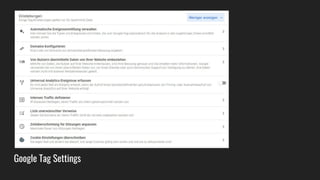 Google Tag Settings
 