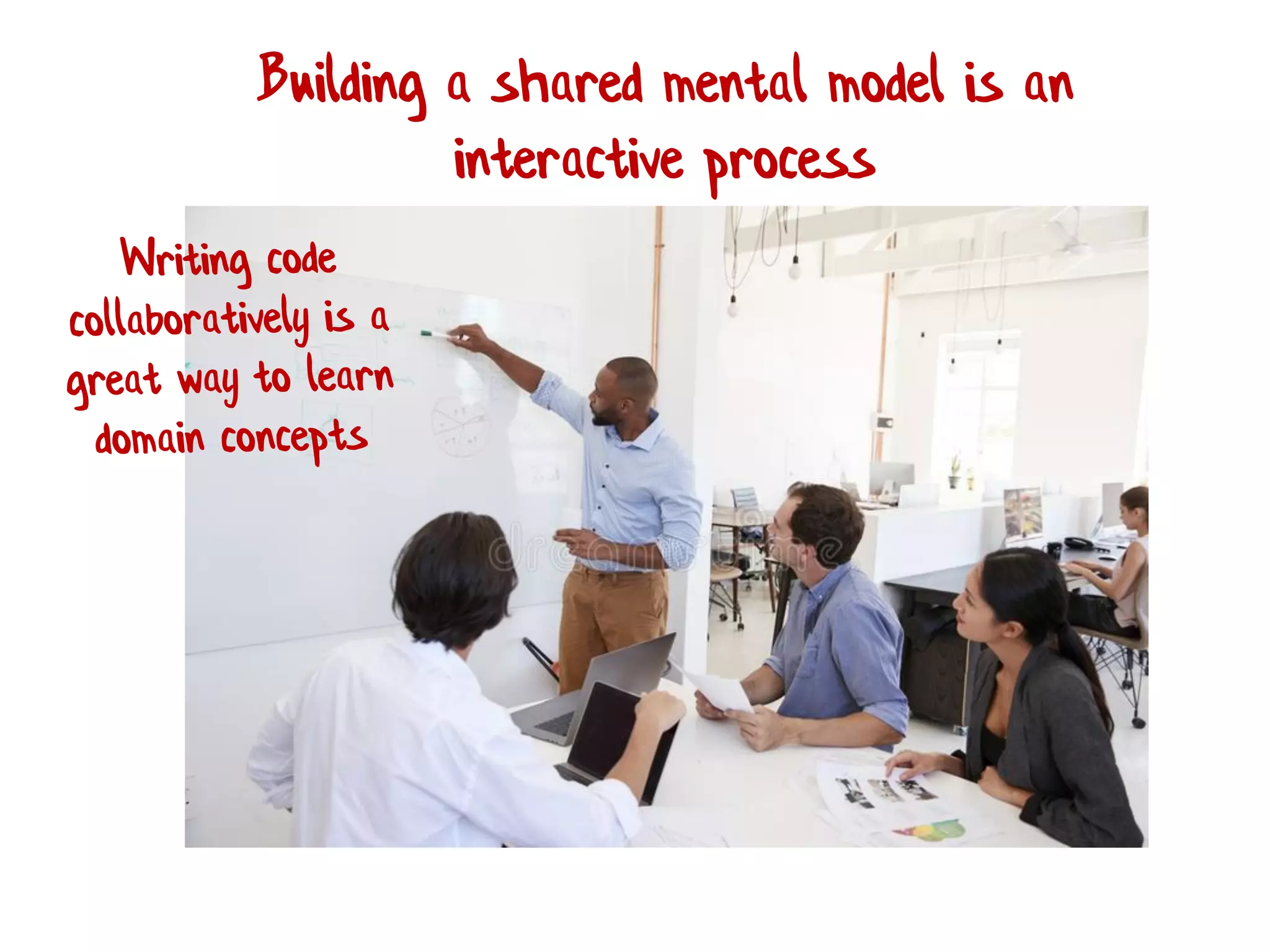 Building a shared mental model is an
interactive process
 
