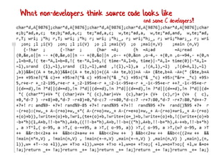 What non-developers think source code looks like
and some C developers!
 