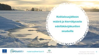 15.12.2022
Tiina Karppinen, SYKE 5
Kuva: Riku Lumiaro. 2006. SYKEkuvat
Kotitalousjätteen
määrä ja kierrätysaste
edelläkävi...