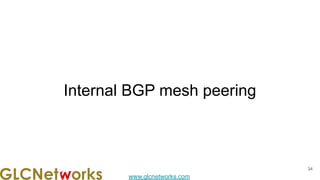 www.glcnetworks.com
Internal BGP mesh peering
34
 