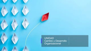 UNIDAD
Cambio y Desarrollo
Organizacional
 
