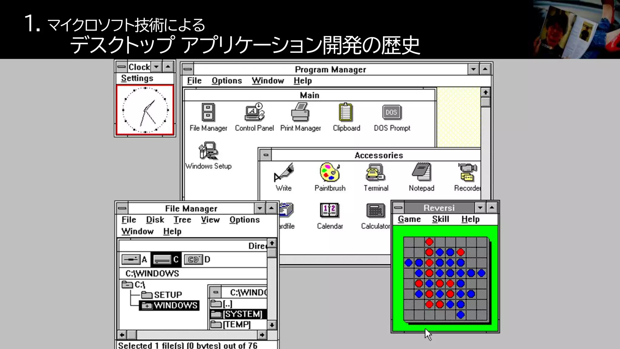 1. マイクロソフト技術による
デスクトップ アプリケーション開発の歴史
4
 