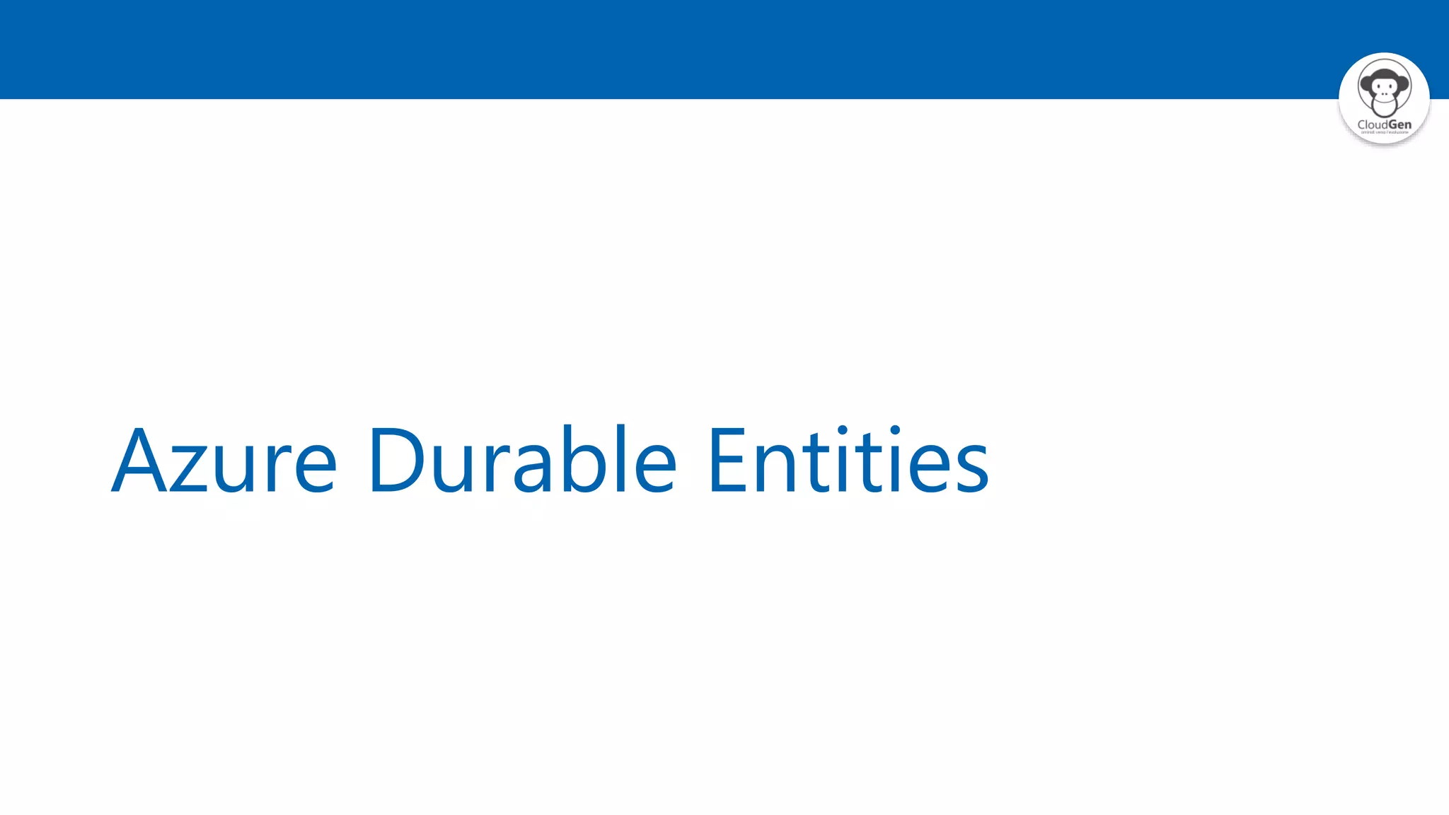 Azure Durable Entities 