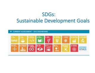 SDGs:
Sustainable Development Goals
 