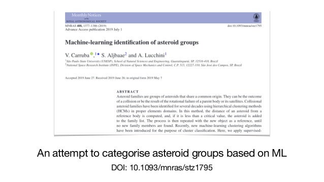 An attempt to categorise asteroid groups based on ML

DOI: 10.1093/mnras/stz1795
 