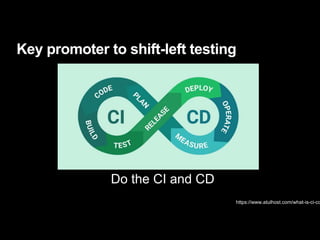 Key promoter to shift-left testing
https://www.atulhost.com/what-is-ci-cd
Do the CI and CD
 