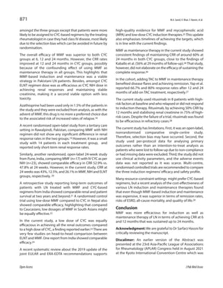 MMF regimens for lupus nephritis outcomes | PDF