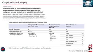 ICG guided robotic surgery
Marino MV, HPB 2020, 22: 422-431
 